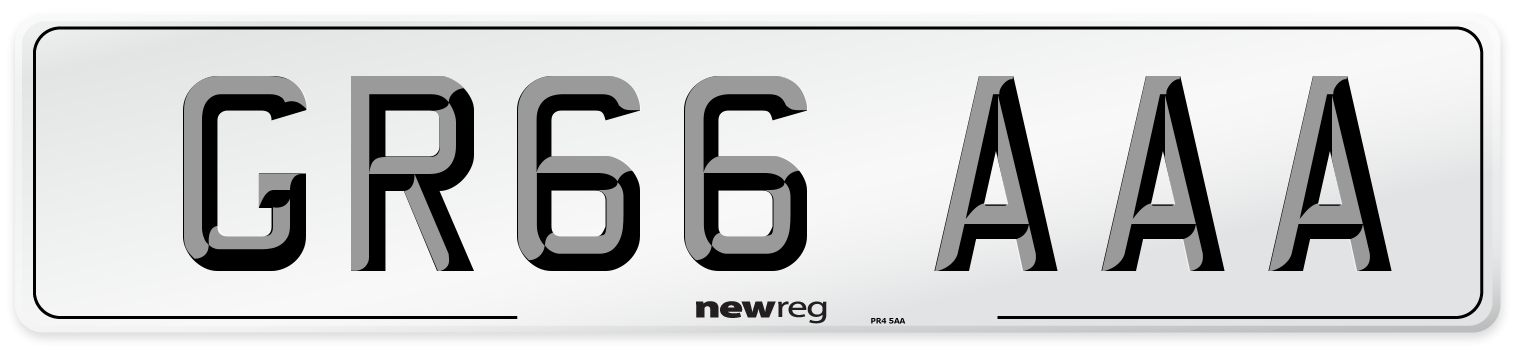 GR66 AAA Number Plate from New Reg